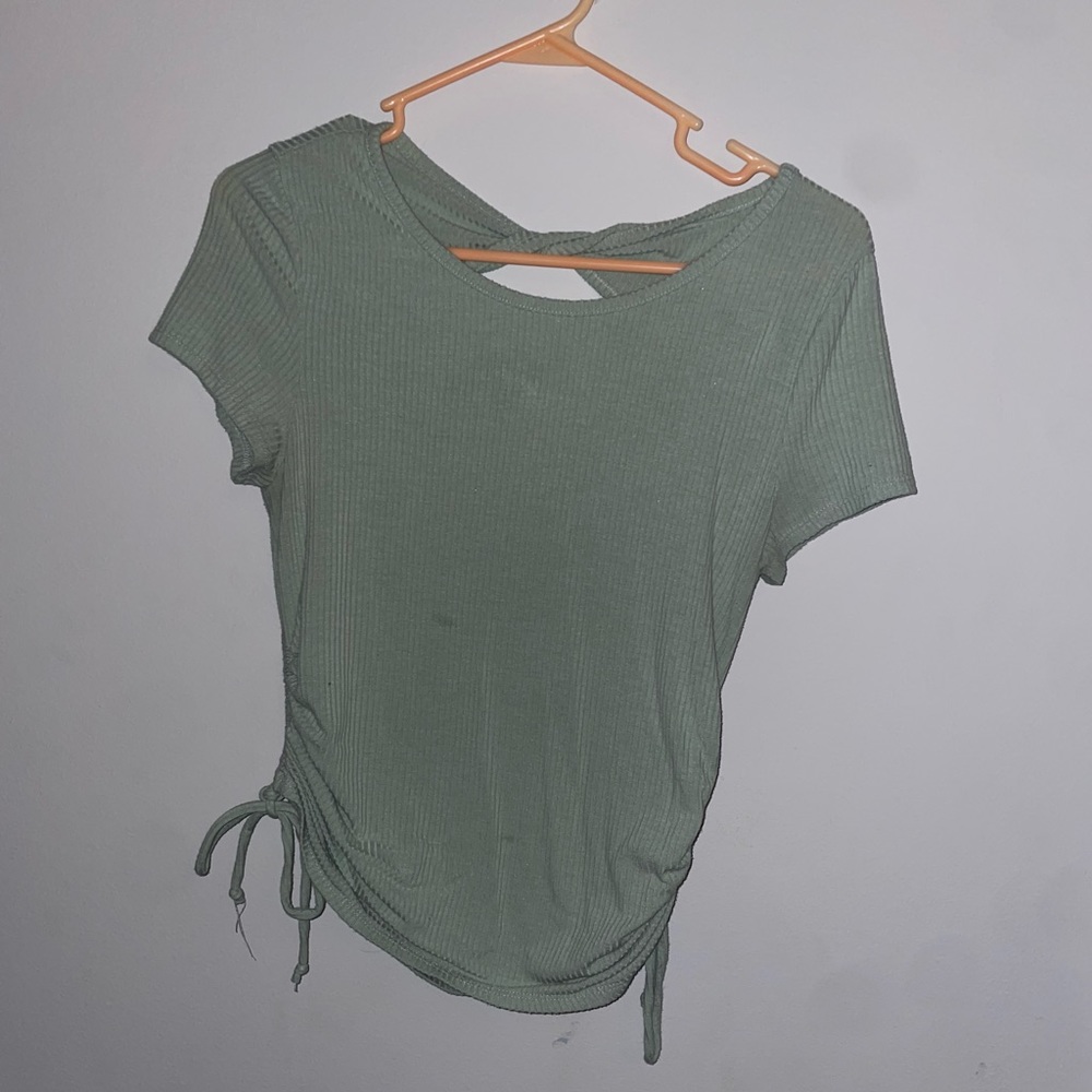 light green short sleeve top from Dillards